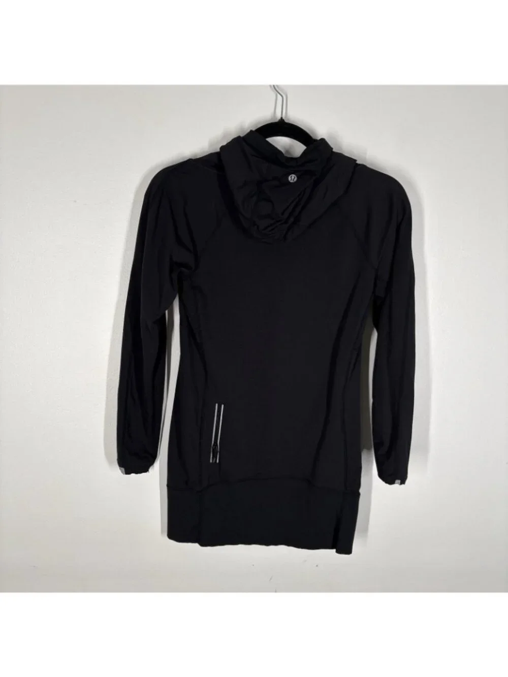 Lululemon Run Stay On Course Pullover Hoodie Women Size 4 Black Athletic READ